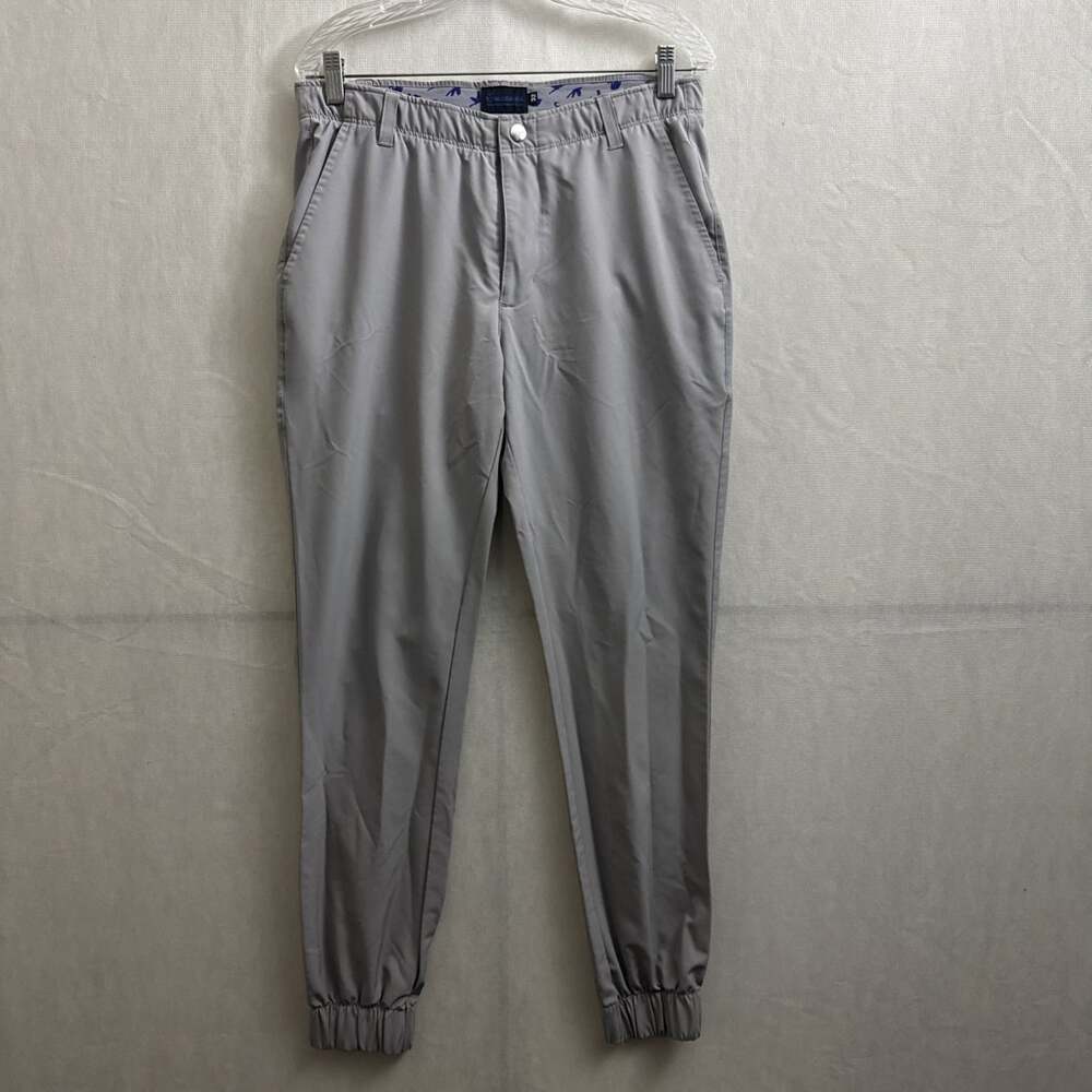 Swannies Men's Size 32 Gray Polyester Performance Jogger Chino Pant